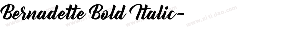 Bernadette Bold Italic字体转换